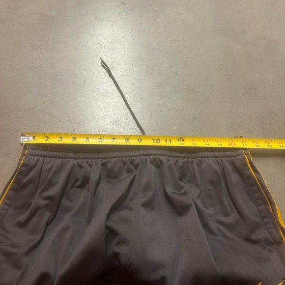 Y2K Nike basketball men grey gold stripe baggy track pants 0 inch leg xxl - Picture 5 of 8